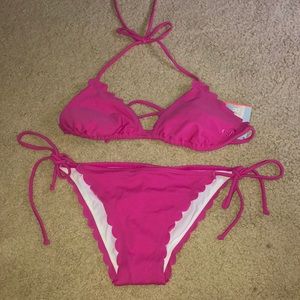 Pink roxy bikini two piece